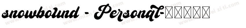 snowbound - Personal字体转换